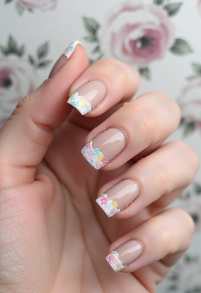 15 Floral Spring Nails That'll Make Your Friends Green with Envy (Wait Until You See #3!) - 8. Floral French Tips